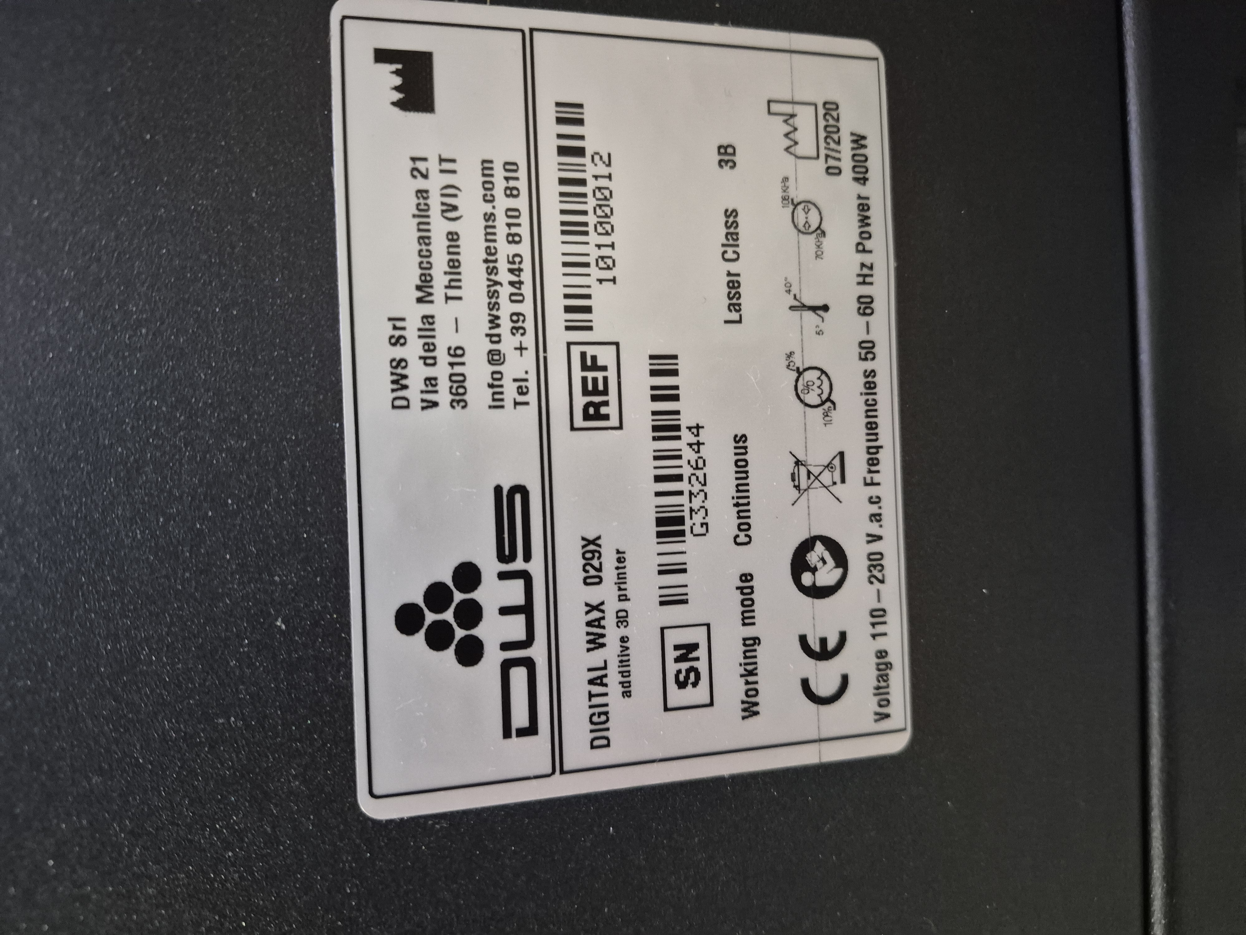 Imprimantes 3D DWS 029X / 020D