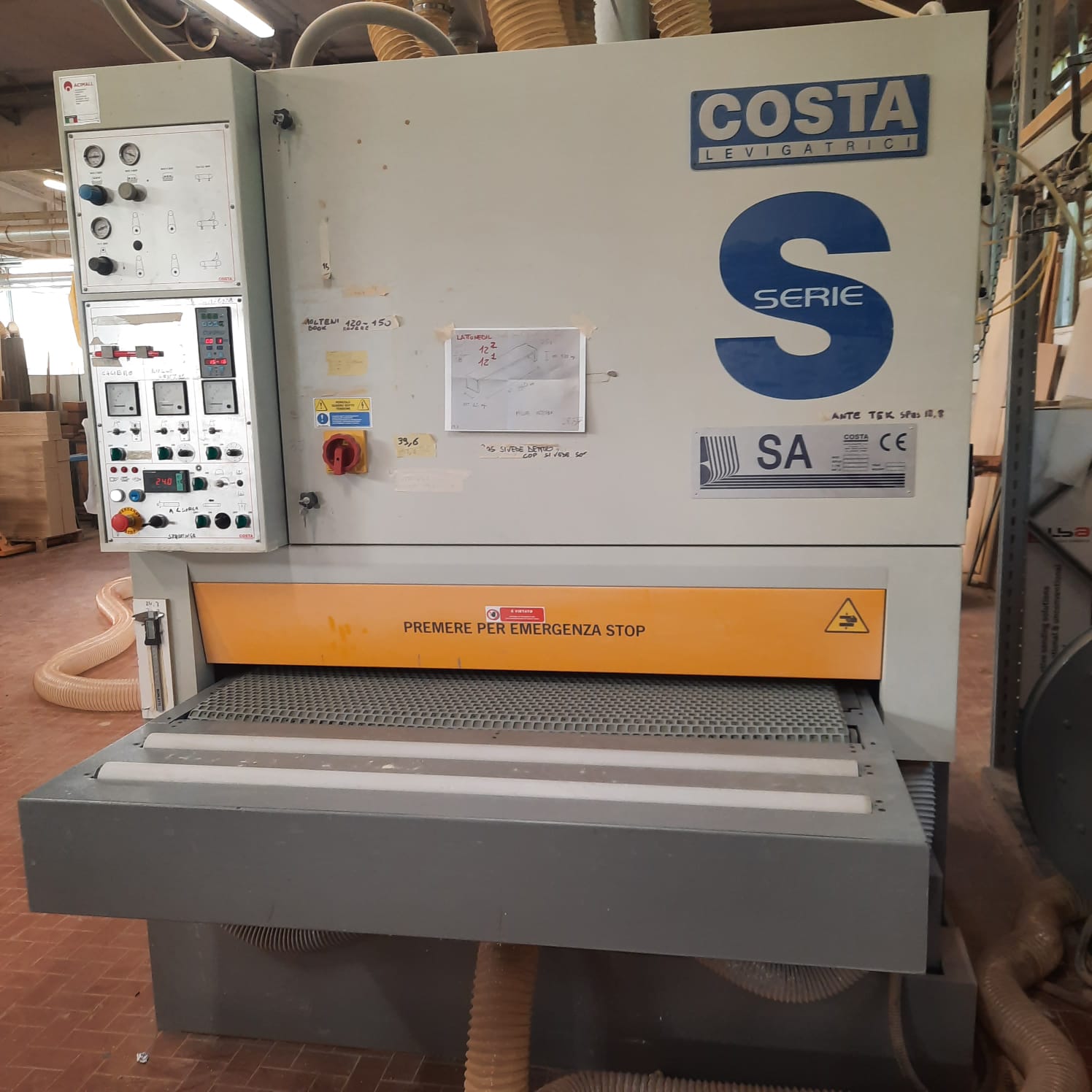 Ponceuse calibratrice supérieure pour panneaux COSTA levigatrici série S