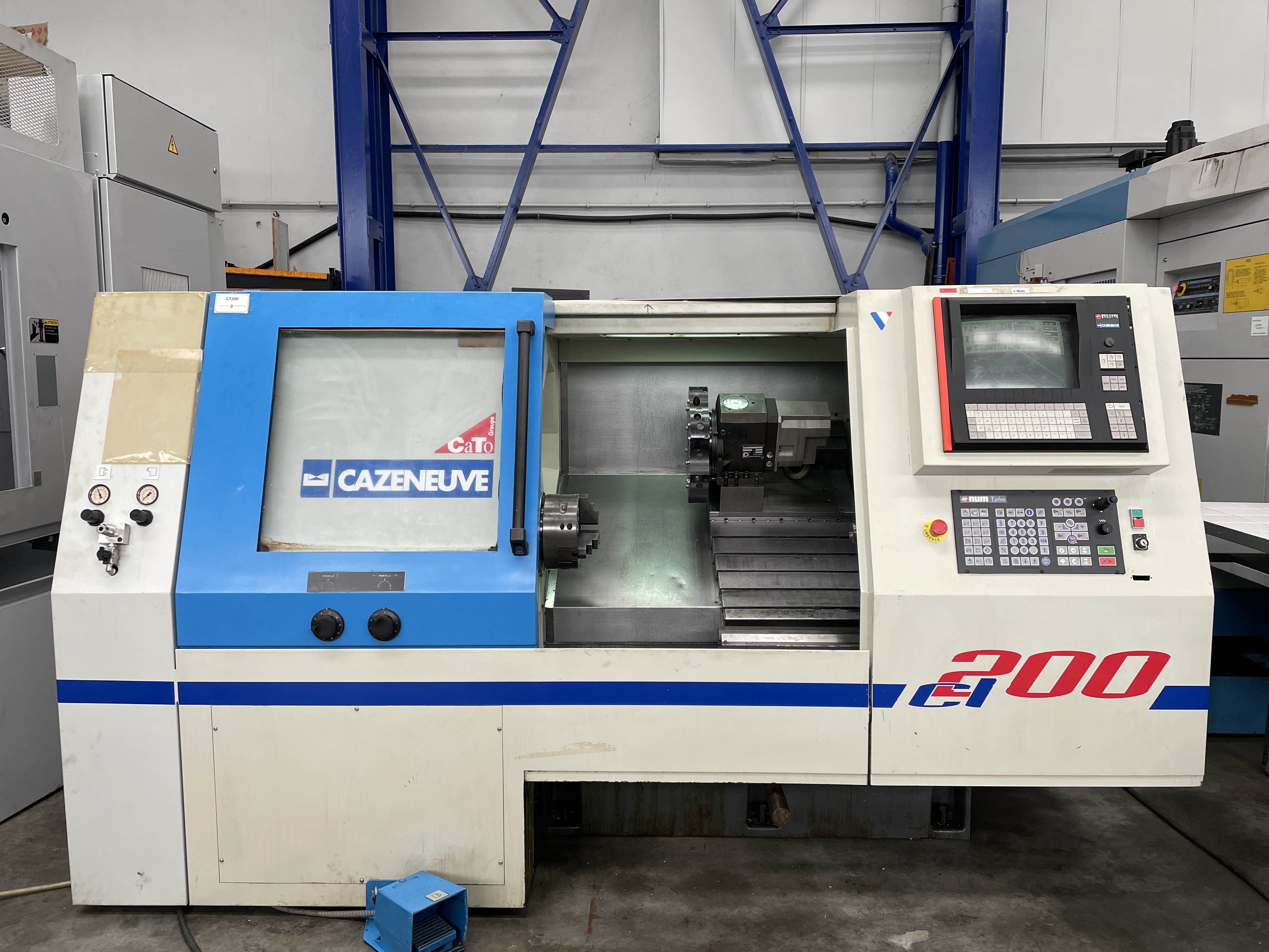 Tour CNC et par apprentissage Cazeneuve CT 200 avec tourelle