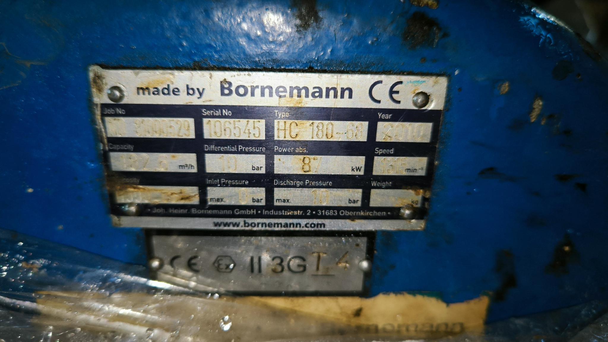 Pompe industrielle BORNEMAN HC 180-68