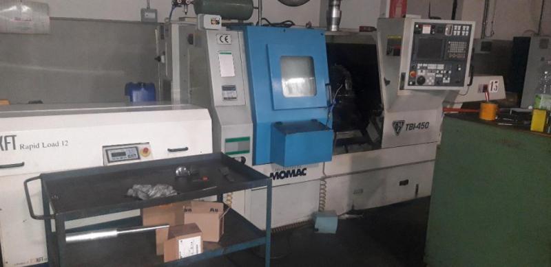 Tour CNC avec ravitailleur de barres CMZ TBI 450 GE d'occasion