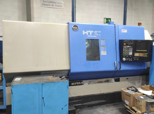 Tour CNC avec ravitailleur de barres HITACHI SEIKI HT 40 G d'occasion