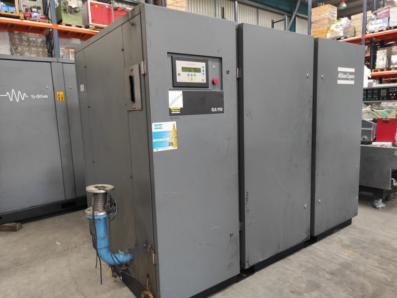 Compresseur Atlas Copco GA110 de 110 kW et 10 bars