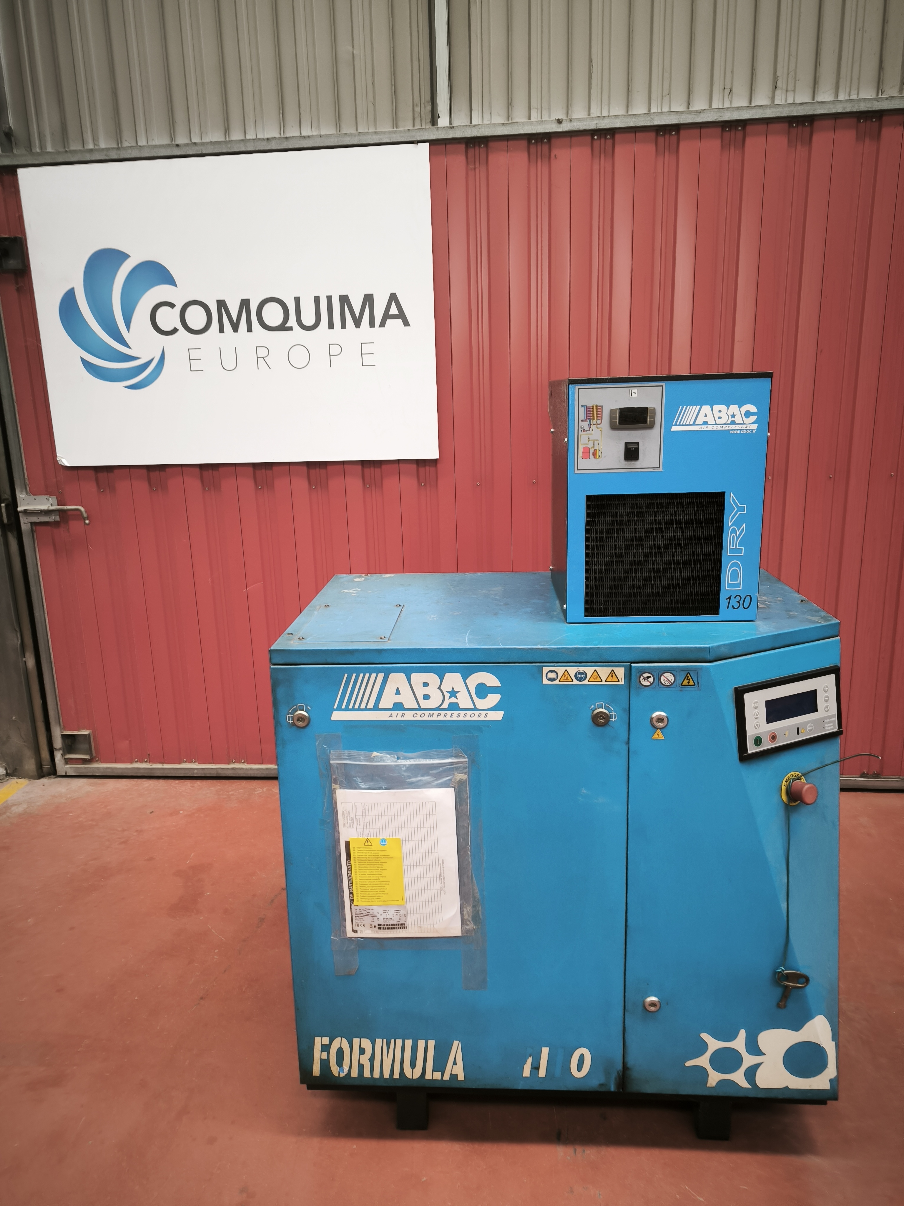 COMPRESSEUR À VIS À VITESSE FIXE ABAC FORMULA 11 AVEC SÉCHEUR D'AIR ABAC DRY 130 (E4)