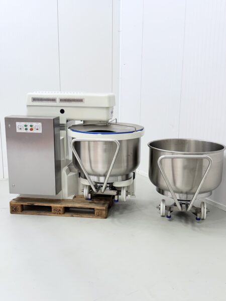 Mélangeur à spirale Diosna SP 160 AF reconditionné avec 2 nouvelles cuves 160 kg de pâte