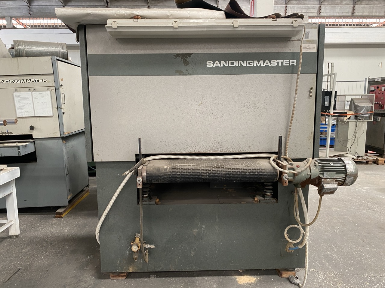 Ponceuse calibreuse large bande Sandingmaster Upper Calibrator Roller and Pad