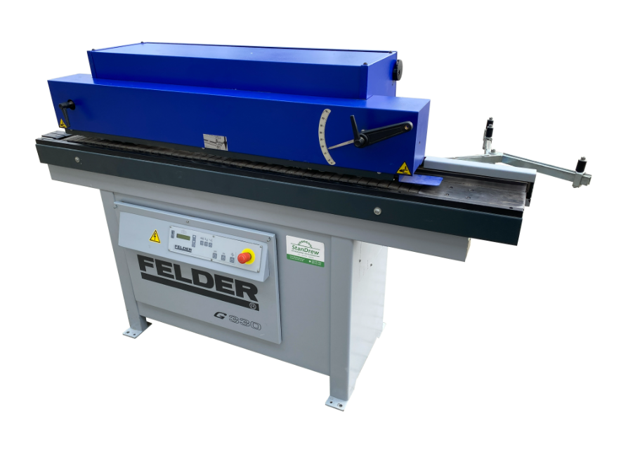 Plaqueuse de chants Felder G 330, racleur, chenille
