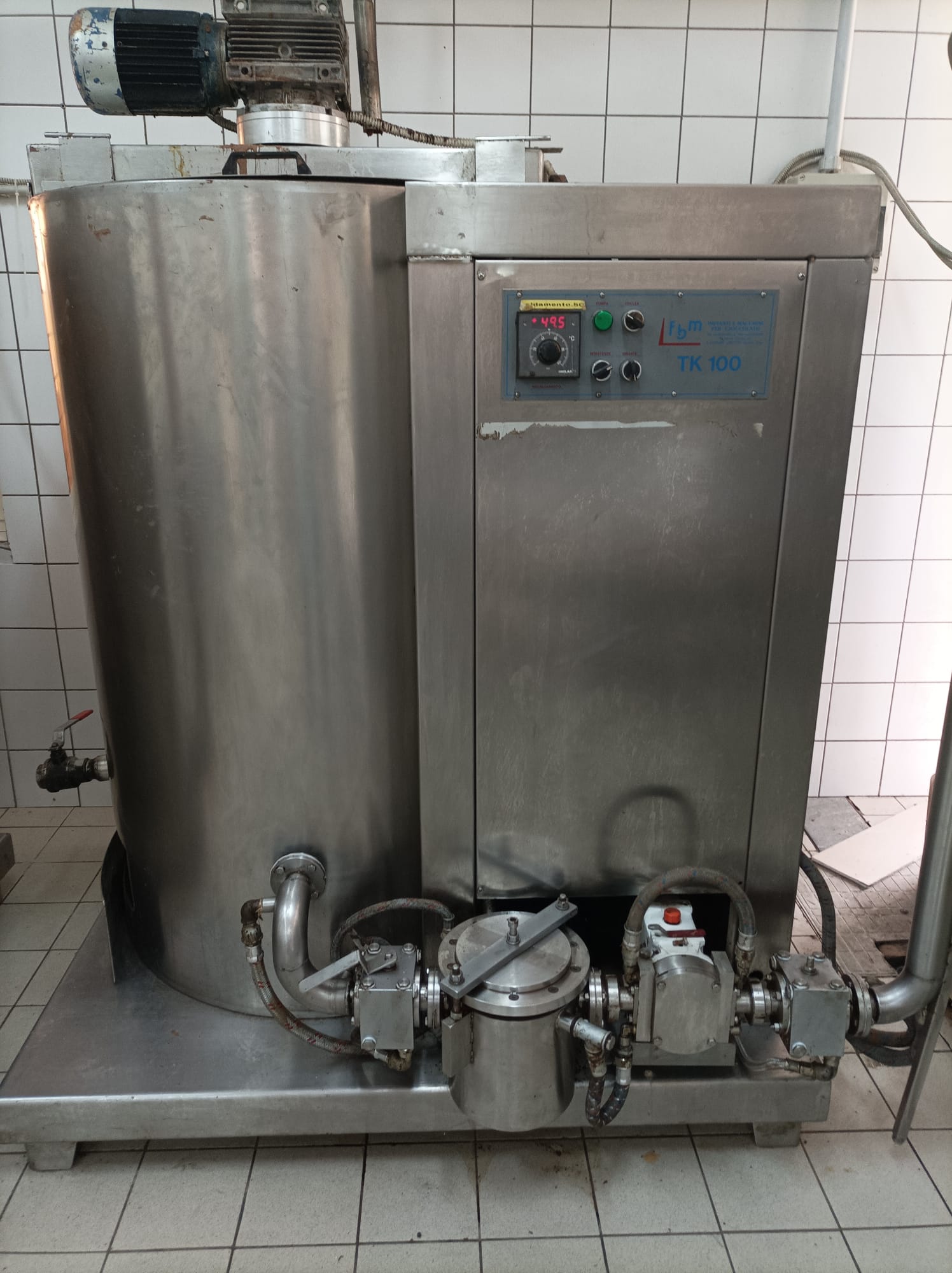 Réservoir à chocolat 5 quintaux - Fbm Tk10