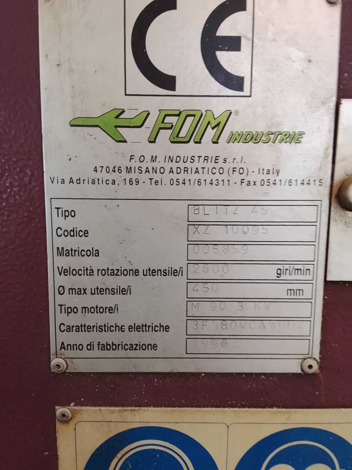 Scie pour métal Fom industrie Blitz 2a