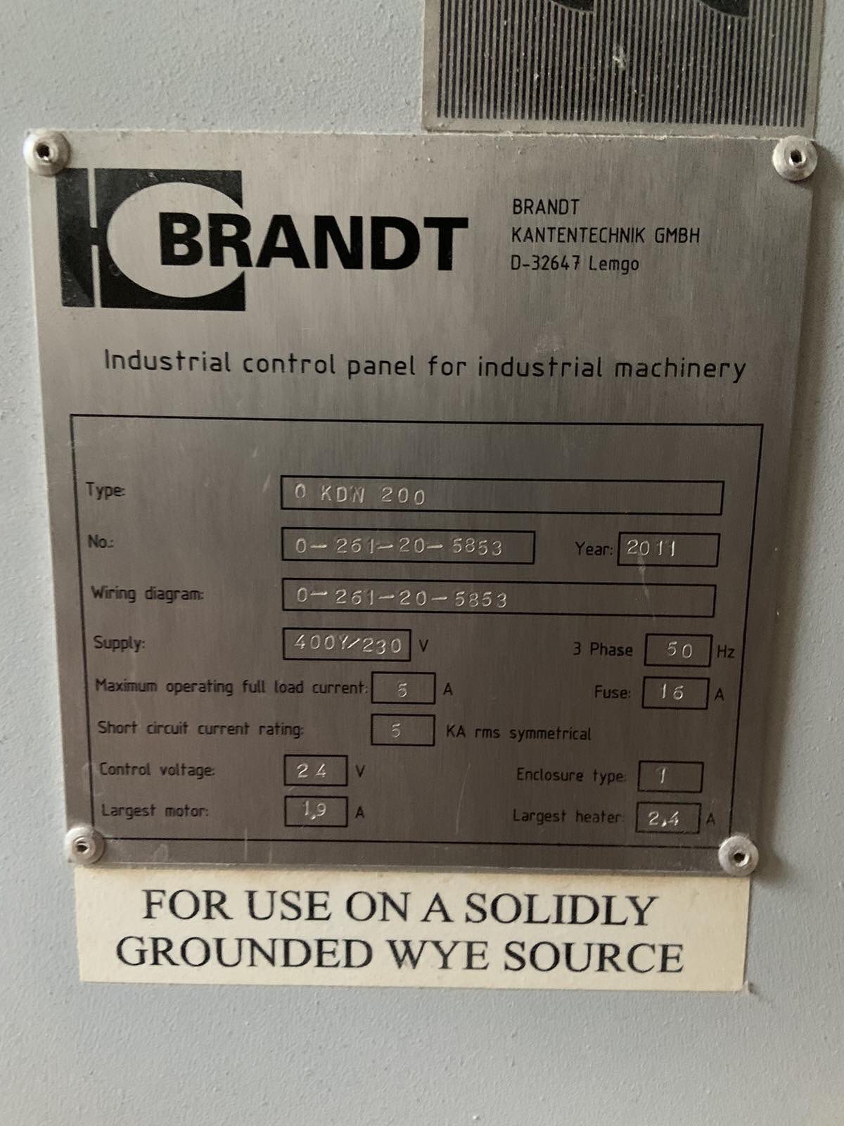 Plaqueuse de chants monoface Brandt 0 KDN 200