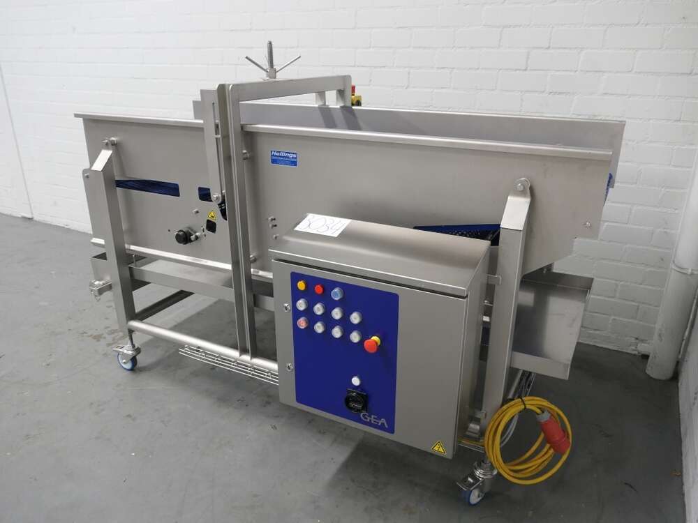 GEA flip-over drip-off conveyor (convoyeur d'égouttage)
