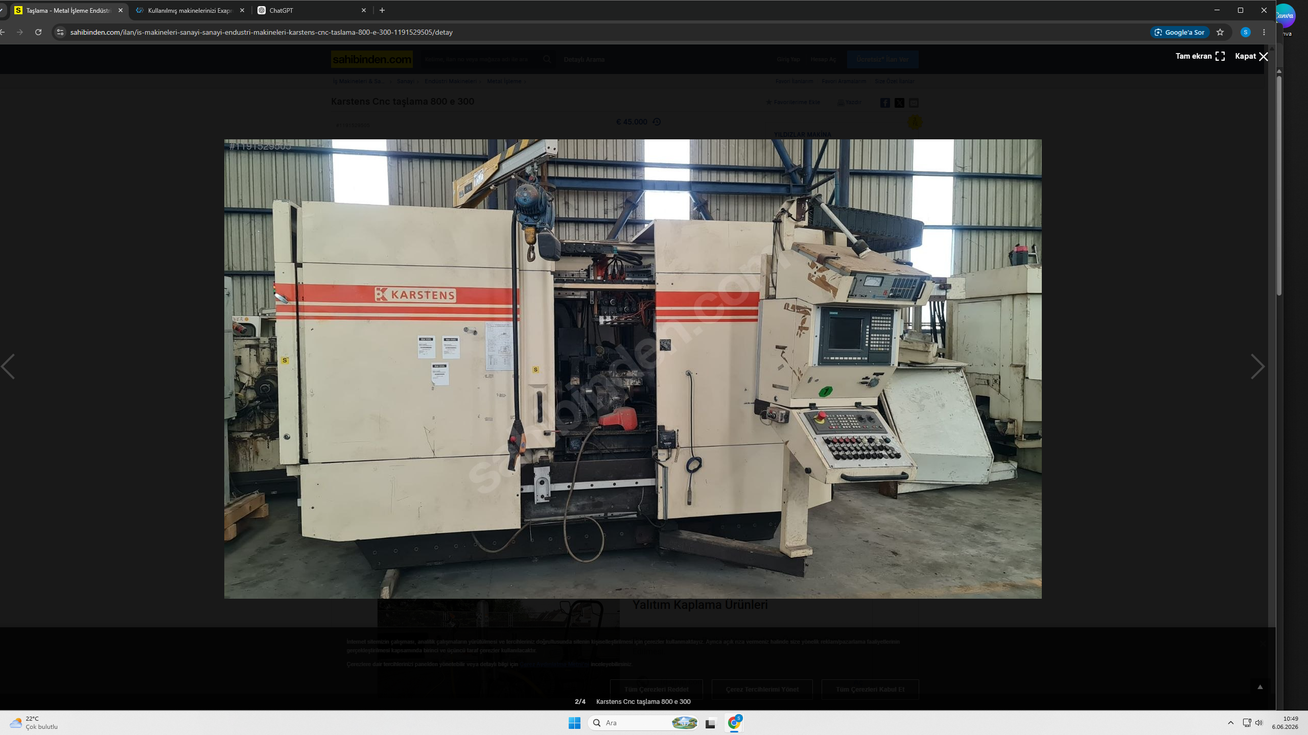 Rectifieuse cylindrique KARSTENS KARSTENS