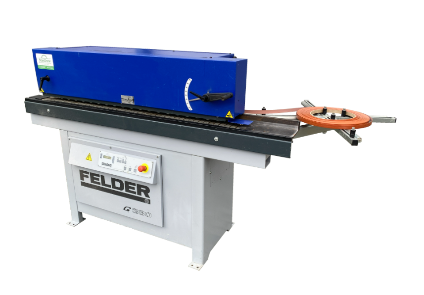 Plaqueuse de chants Felder G 330, racleur, chenille