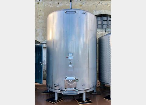 Réservoir ETA-Vertical en acier inoxydable 304L - Fond plat incliné sur pieds - 141 HL